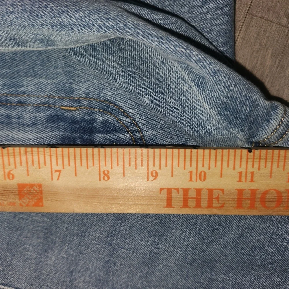 Time and Tru Womens High Rise Wide Leg Utility Jeans Light Wash Blue Denim Y2K - Picture 10 of 15